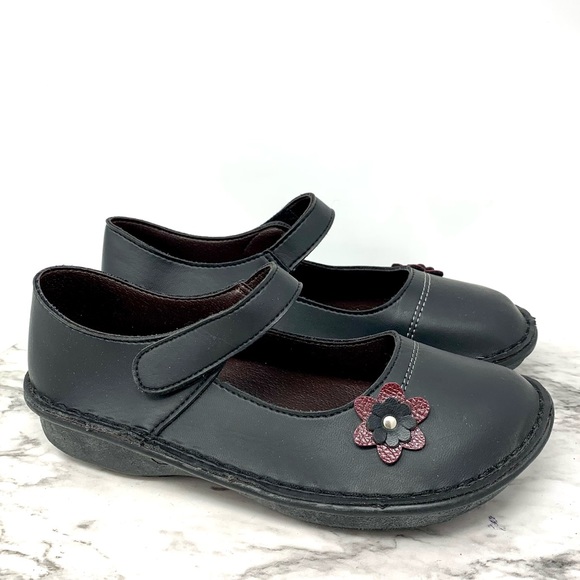 Bonita Flower Embellished Mary Jane Chunky Comfort Platform 7-7.5 Lagenlook - Picture 1 of 14